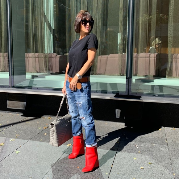 Givenchy Red Ankle Boots - Picture 10 of 10